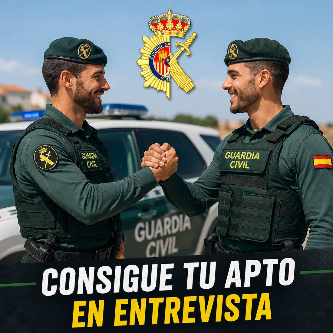 Aspirantes a Guardia Civil preparando la entrevista personal